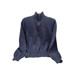 Polo Ralph Lauren Sweater Men Size XL Blue Navy Pullover Red Pony